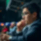 A thoughtful individual analyzing betting strategies