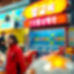A vibrant illustration showcasing the excitement of lottery games in Korea