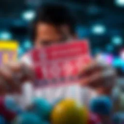 Colorful lottery ticket showcasing winning numbers