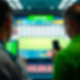 Visual representation of lottery and sports betting interface