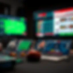 A digital representation of various betting platforms showcasing their unique features.
